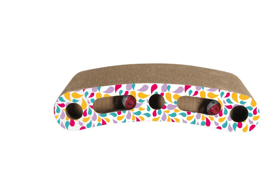 Tiragraffi in cartone con due palline onda