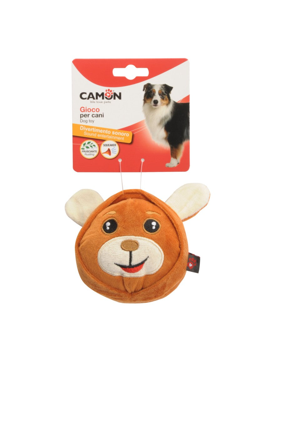 Gioco per cani - animaletti in poliestere con squeaker ed effetto frusciante