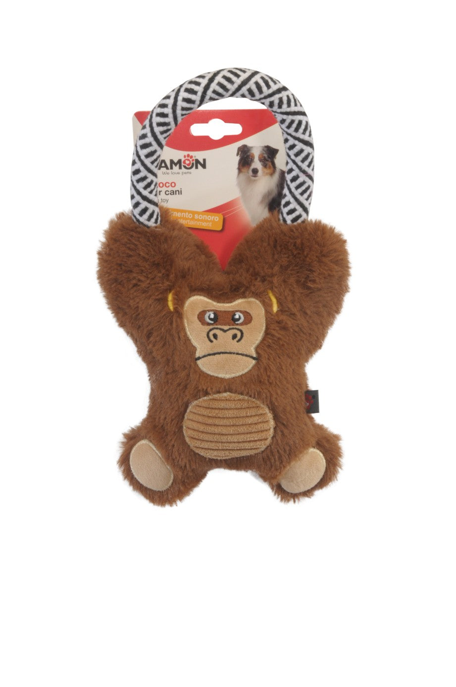 Gioco per cani - koala, bradipo e gorilla con maniglia e squeaker