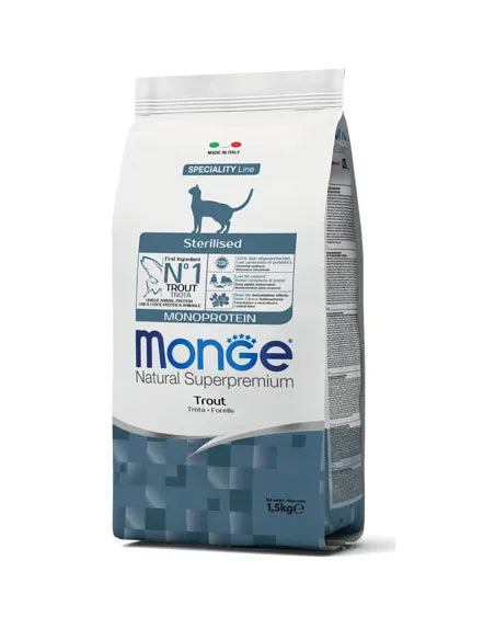 Monge Natural Superpremium Sterilised Monoprotein – Trota 1,5KG