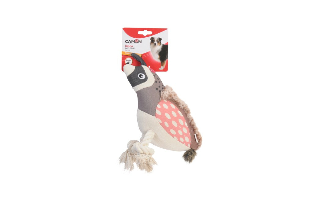 Gioco per cani - volatili in peluche e corda con squeaker