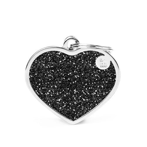 MY FAMILY Medaglietta Shine Cuore Grande Glitter