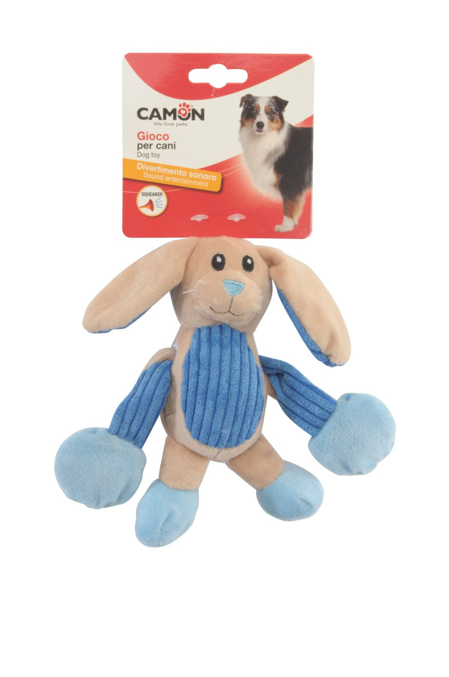 Gioco per cani - coniglietto e scimmia con squeaker