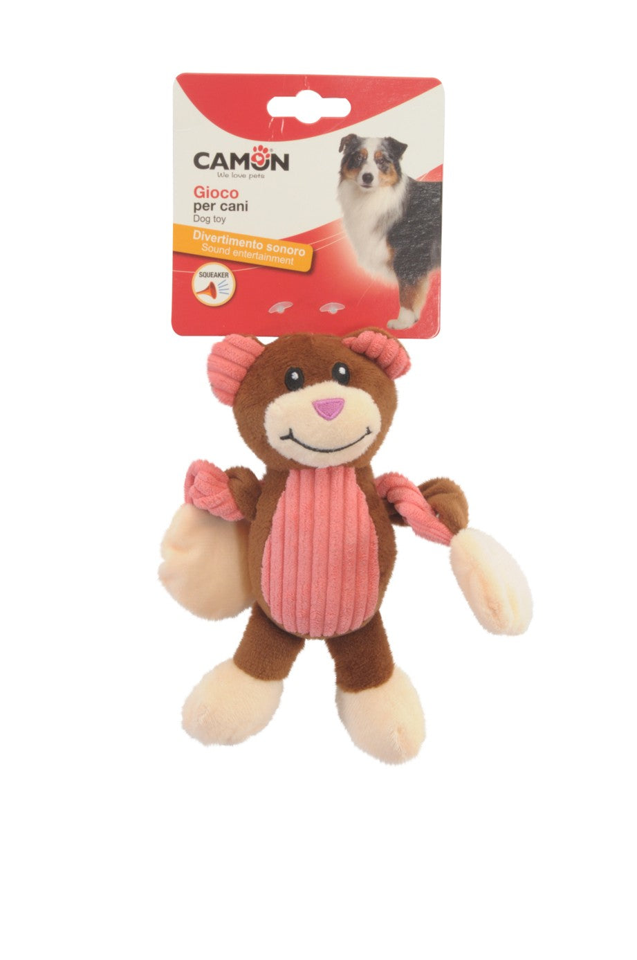 Gioco per cani - coniglietto e scimmia con squeaker