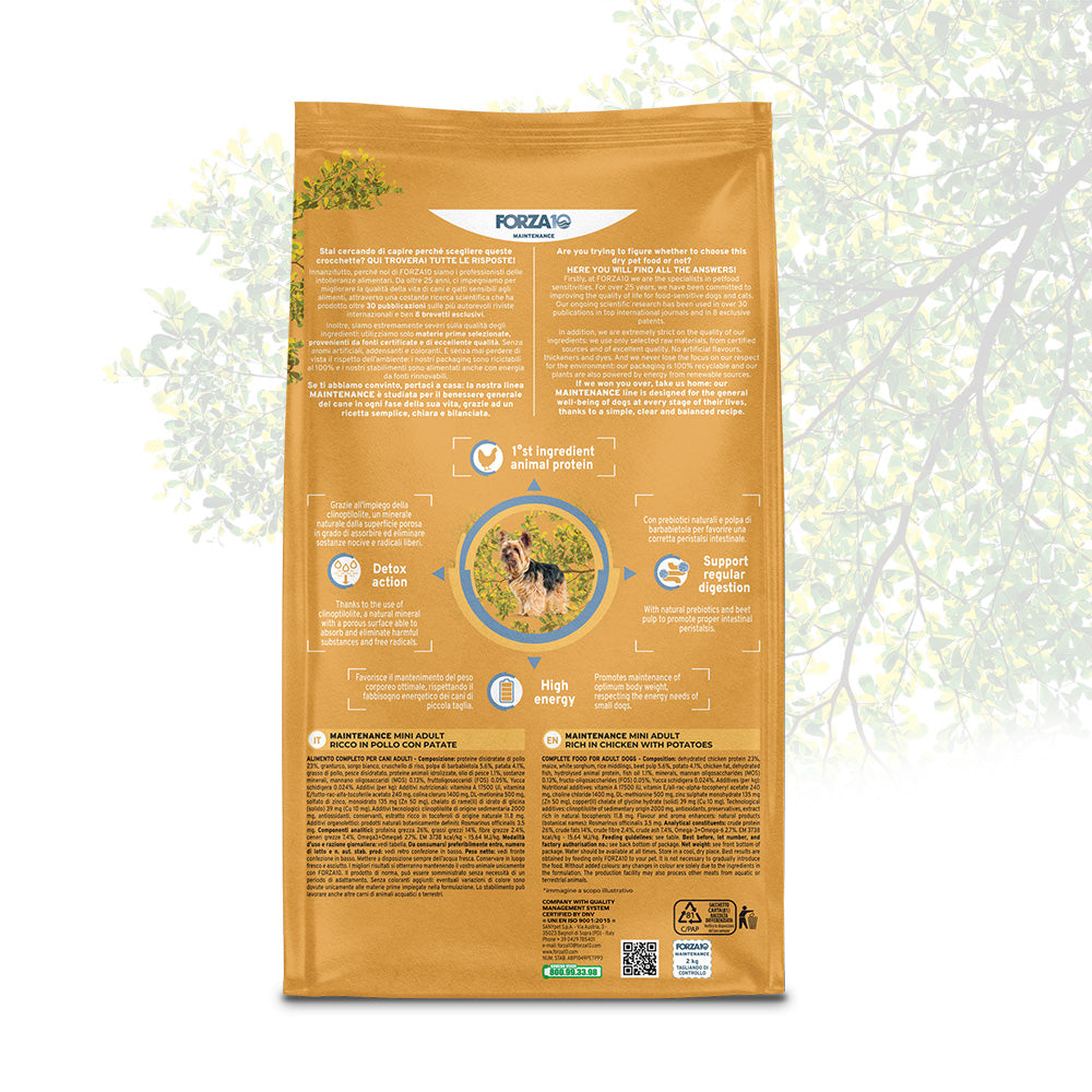 Mini Adult - Pollo con Patate Alimento completo per cani adulti 2kg