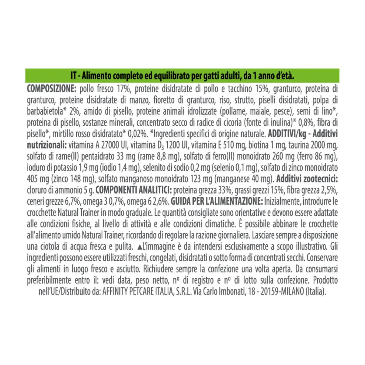 Natural Trainer Gatto Adult Pollo 1,5kg