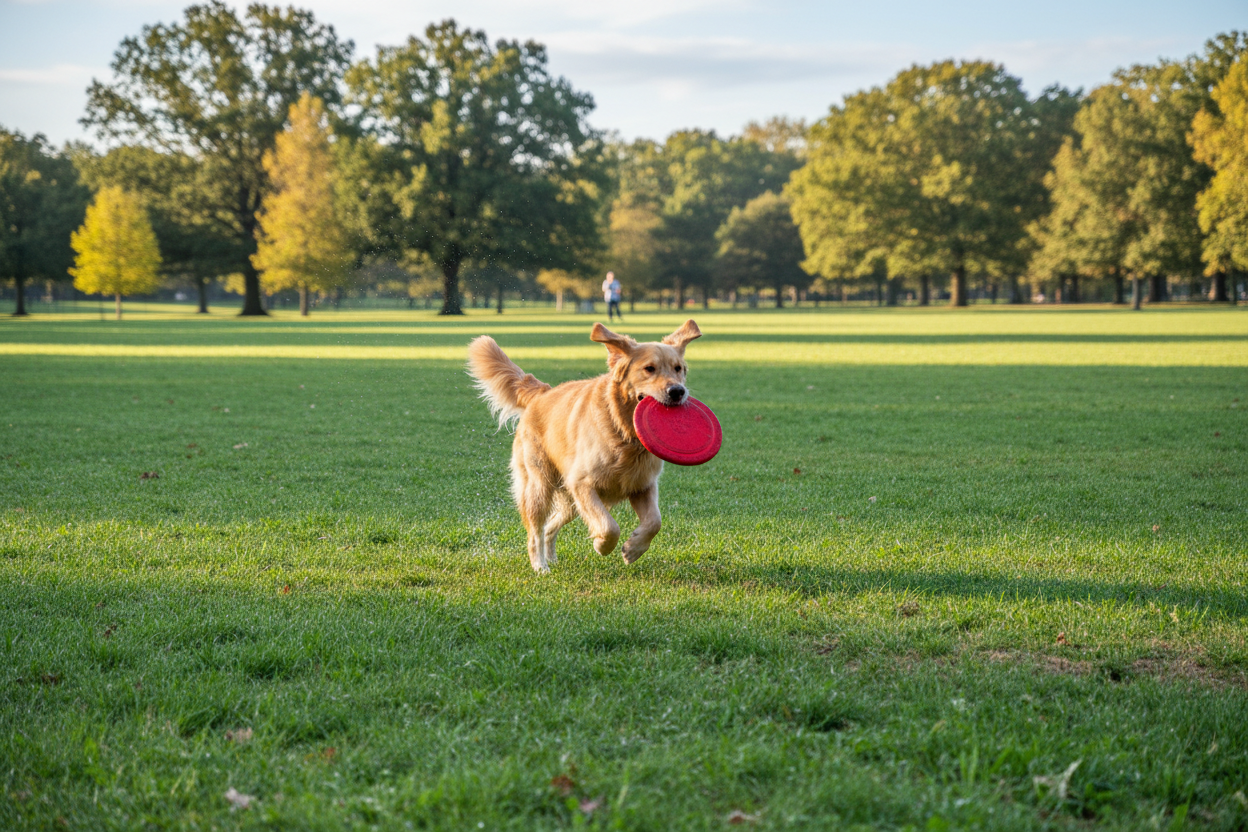 cane che gioca con giochi di gomma, latex, corde, fresbee, pupazzi 