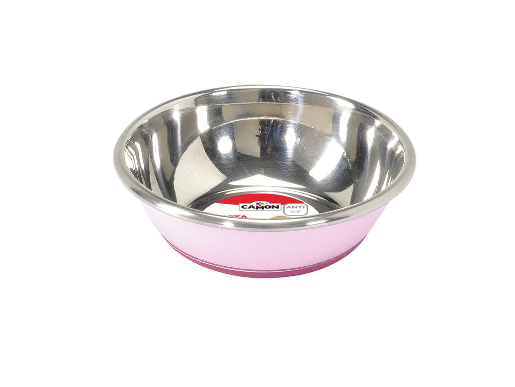 Ciotola in acciaio colorato Con gomma antiscivolo 350 ML - 500ML - 860ML