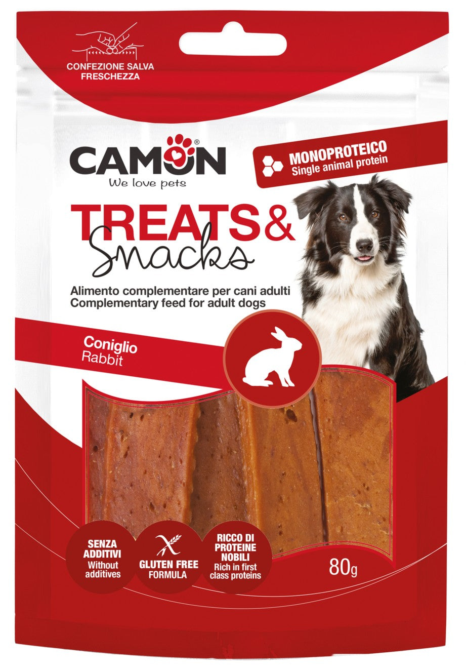 Jerky di coniglio camon 80gr