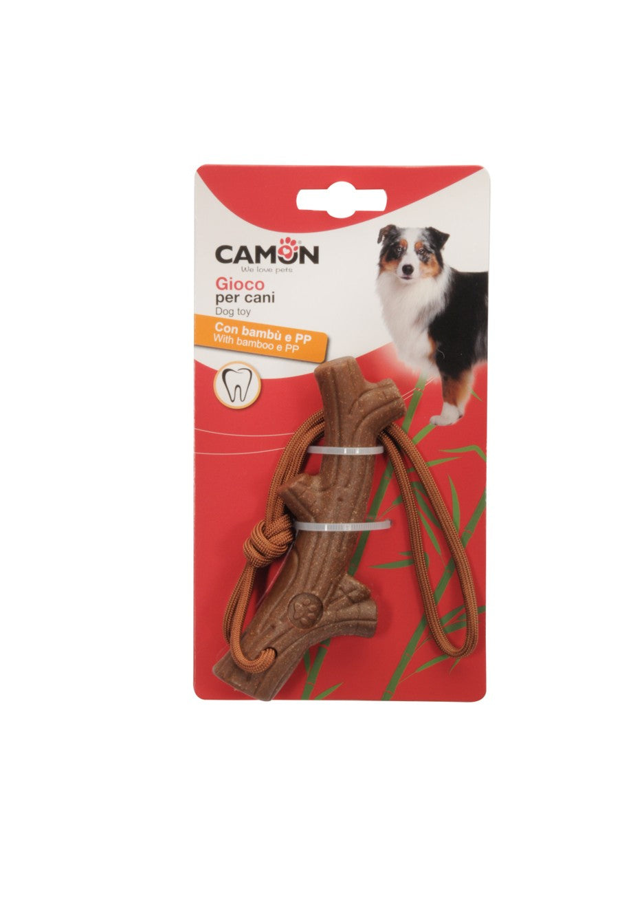 Gioco per cani - ramo con bambù e corda