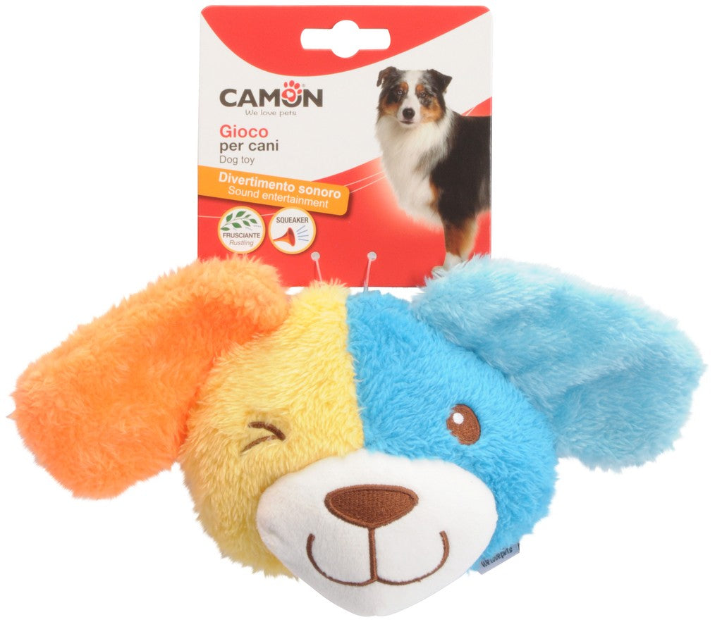 Giochi per Cani Cagnolini Colorati – Peluche in Poliestere con Squeaker e Effetto Frusciante, 27 cm
