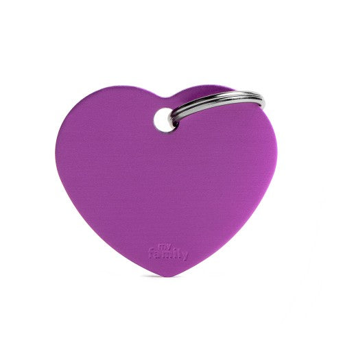 MY FAMILY Medaglietta Basic Cuore Grande in Alluminio