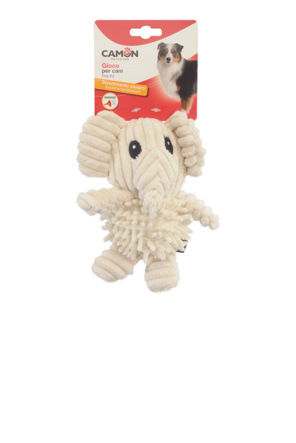 Gioco per cani - elefante, coniglio e renna con squeaker