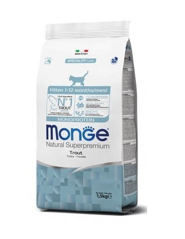 Monge Natural Superpremium Kitten Monoprotein – Trota 1,5KG