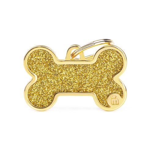 MY FAMILY Medaglietta Shine Osso XL Glitter