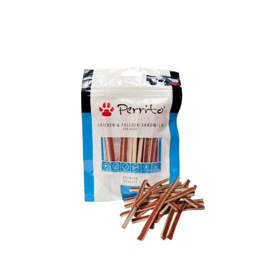 Perrito Sandwich Snack di Pollo e Pollock - 100g LEOPET