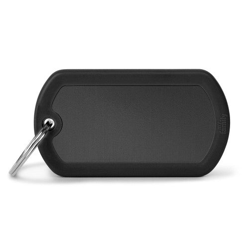 MY FAMILYMedaglietta Hushtag Militare Grande Nera in Alluminio con Gomma
