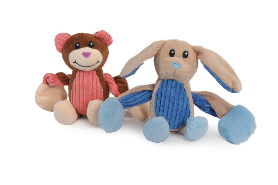 Gioco per cani - coniglietto e scimmia con squeaker