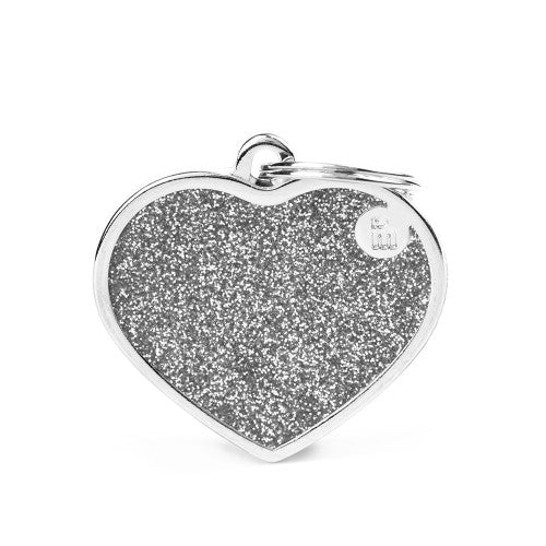 MY FAMILY Medaglietta Shine Cuore Grande Glitter