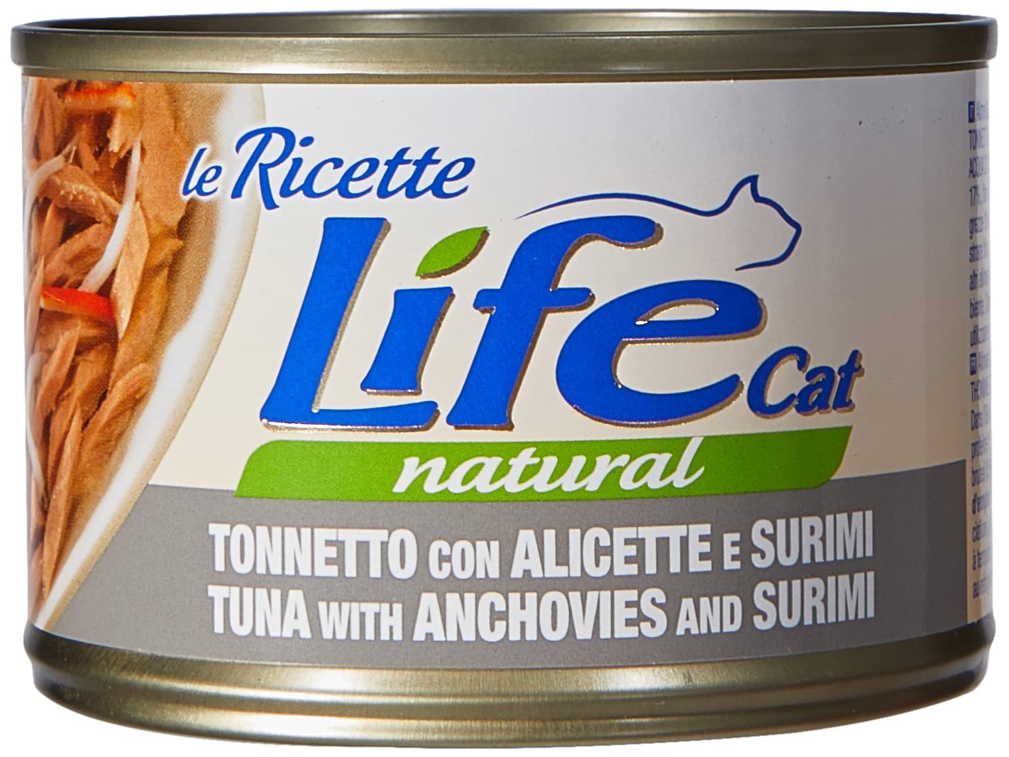 straccetti da 150gr  per gatti con tonnetto con alicette e surimi