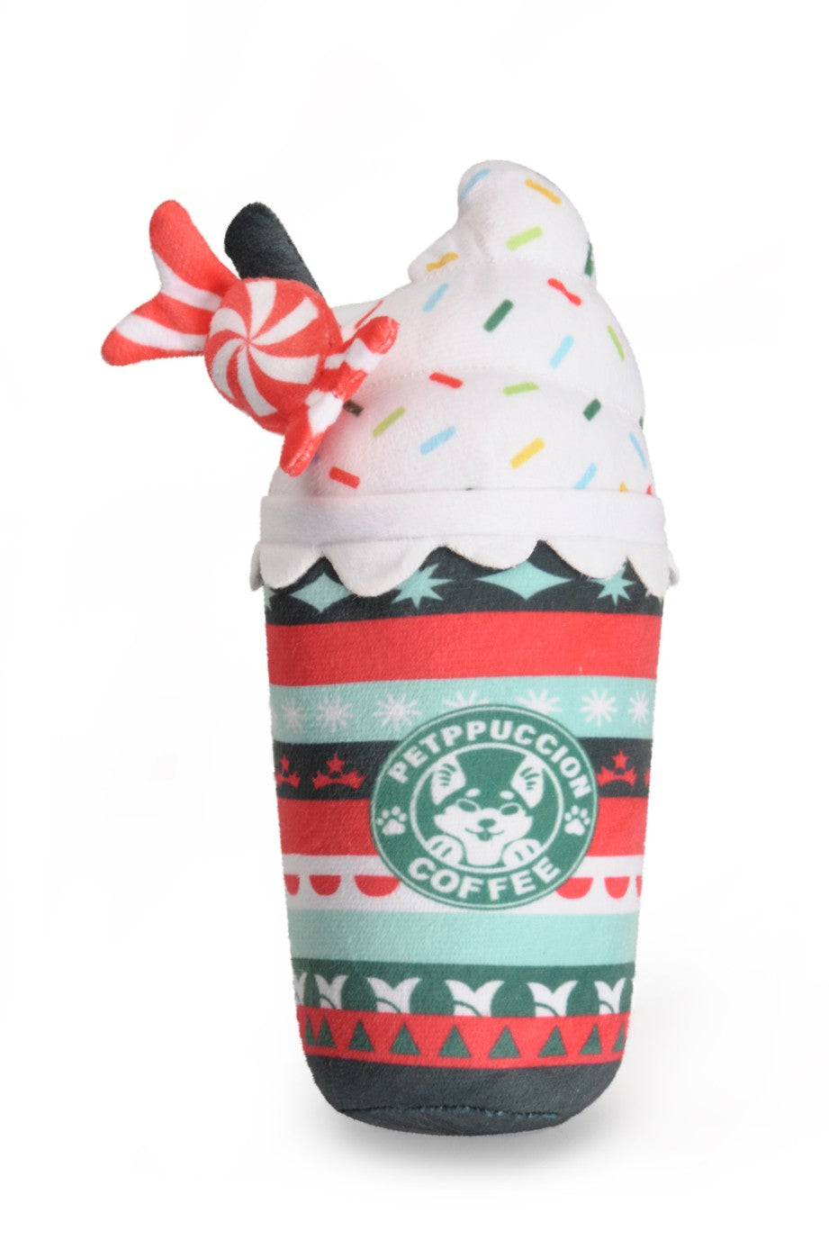 Bicchiere natalizio in peluche per cani