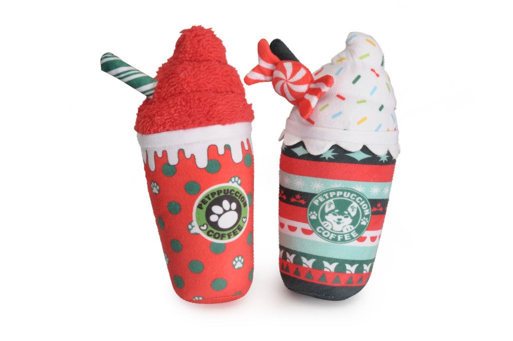 Bicchiere natalizio in peluche per cani