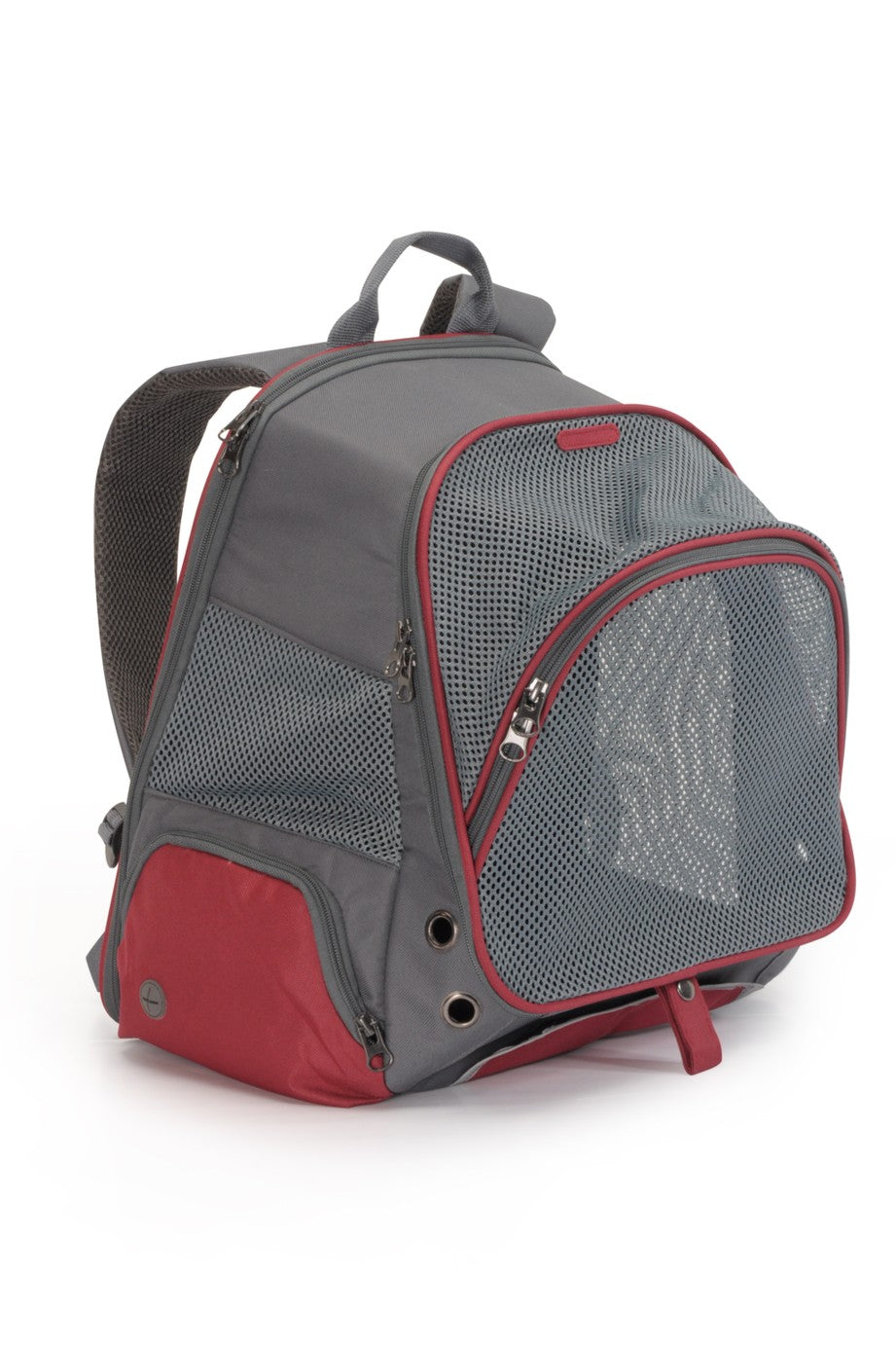 Zainetto trasportino bicolore grigio/bordeaux