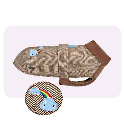 cappotto caldo per cani, con inserto disegnato sulla parte superiore