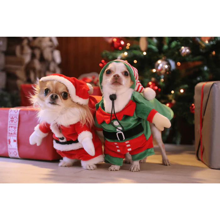 Vestito natalizio per cani e gatti Elfo Croci