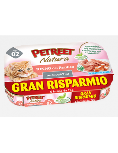 Petreet Natura Cat Maxi Scorta 6x70 gr in brodo