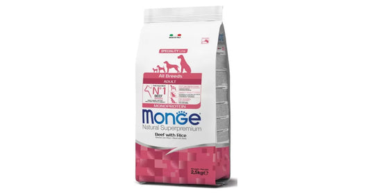 Monge Cane  - All Breeds Adult Monoprotein Manzo Riso - 2,5 Kg
