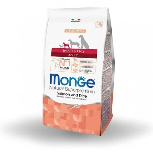 Monge Natural Superpremium Mini Adult Monoprotein Salmone con Riso 2,5KG