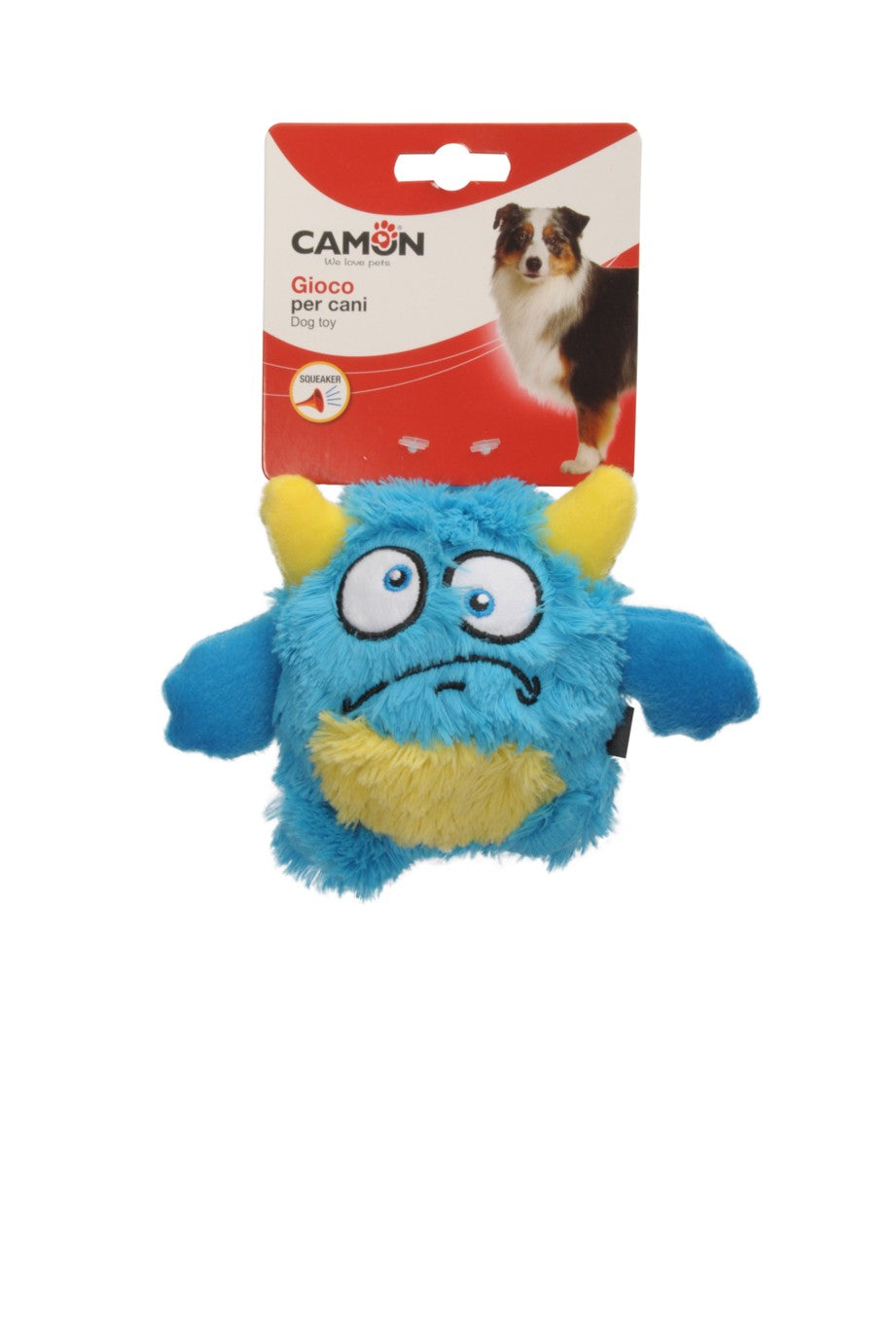 Gioco per cani - monster in poliestere con squeaker - blu