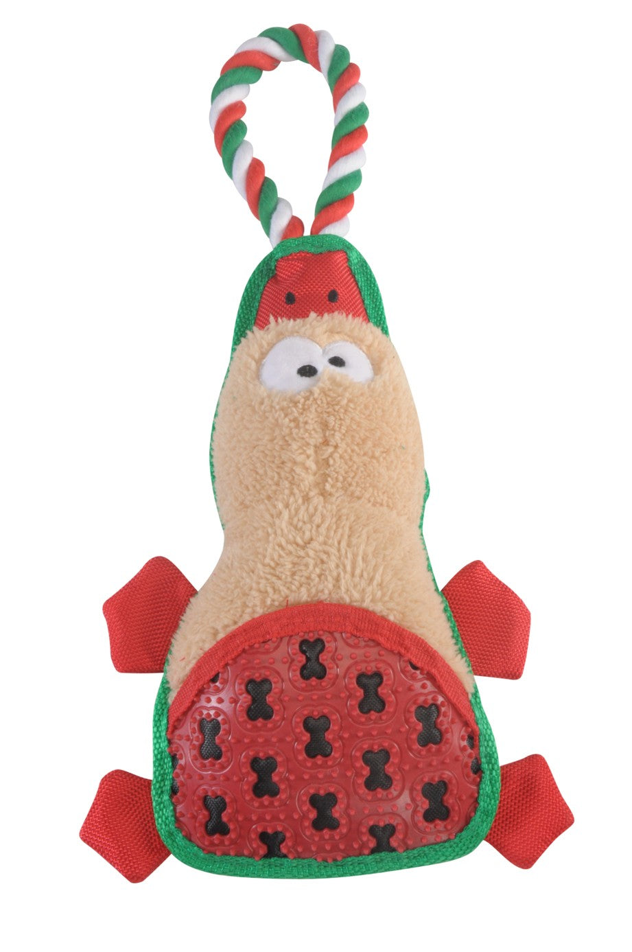 gioco natalizio per cani a forma di papera, gioco resistente con corda e gomma resistente