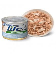 straccetti per gatti pesce bianco ,in scatola da 150gr