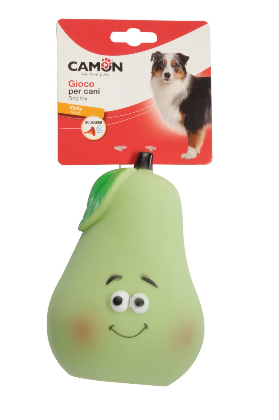 Dog Toy - Vinyl Pear with Squeaker