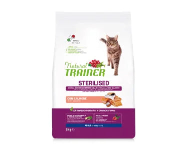Natural Trainer Cat Adult Sterilised Salmone 3 kg