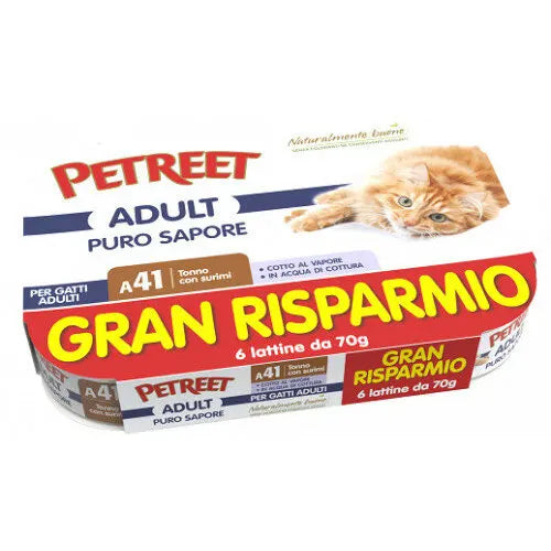 Petreet Natura Cat Maxi Scorta 6x70 gr in brodo