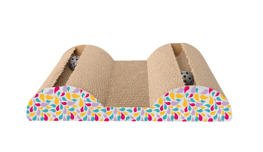 Tiragraffi in cartone con 2 palline