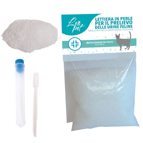 Lettiera in perle per il prelievo delle urine gatto