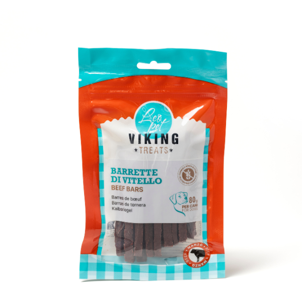 Viking Treats Snack Naturale Dog Barrette di VITELLO 80 gr